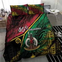 Vanuatu 46th Year Anniversary Bedding Set Vintage Grunge Vanuatu Flag Heritage LT9 - Polynesian Pride