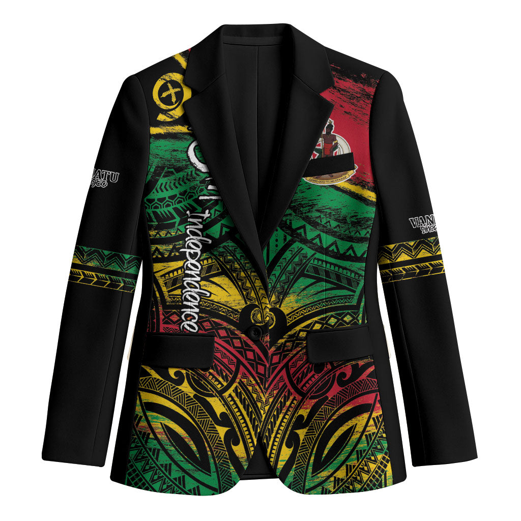 Vanuatu 46th Year Anniversary Blazer Vintage Grunge Vanuatu Flag Heritage