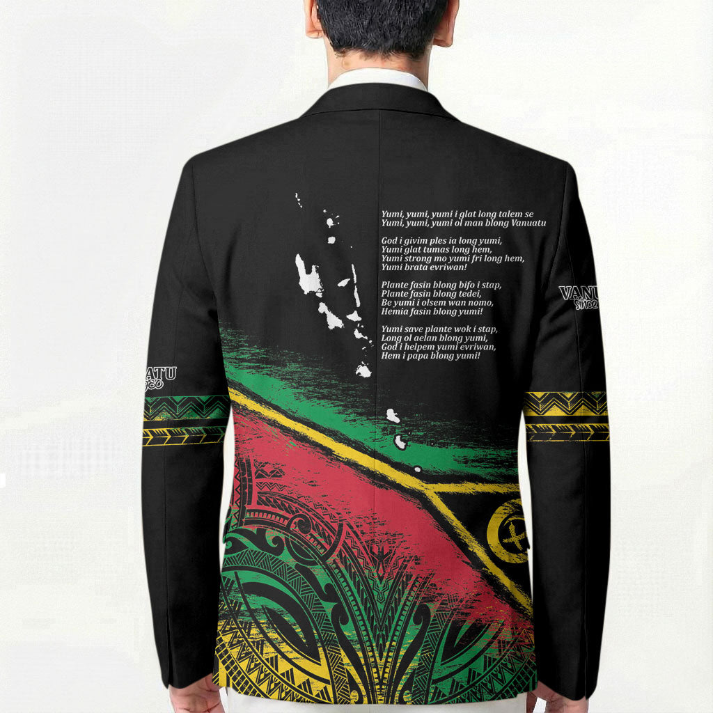 Vanuatu 46th Year Anniversary Blazer Vintage Grunge Vanuatu Flag Heritage