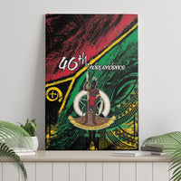 Vanuatu 46th Year Anniversary Canvas Wall Art Vintage Grunge Vanuatu Flag Heritage LT9 - Polynesian Pride