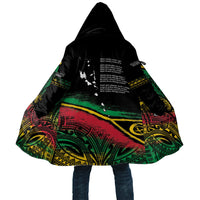 Vanuatu 46th Year Anniversary Cloak Vintage Grunge Vanuatu Flag Heritage LT9 Unisex Black - Polynesian Pride