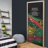 Vanuatu 46th Year Anniversary Door Cover Vintage Grunge Vanuatu Flag Heritage LT9 - Polynesian Pride
