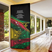 Vanuatu 46th Year Anniversary Door Cover Vintage Grunge Vanuatu Flag Heritage LT9 - Polynesian Pride