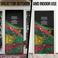 Vanuatu 46th Year Anniversary Door Cover Vintage Grunge Vanuatu Flag Heritage LT9 - Polynesian Pride