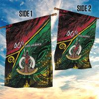Vanuatu 46th Year Anniversary Garden Flag Vintage Grunge Vanuatu Flag Heritage LT9 - Polynesian Pride