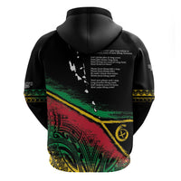 Vanuatu 46th Year Anniversary Hoodie Vintage Grunge Vanuatu Flag Heritage LT9 - Polynesian Pride