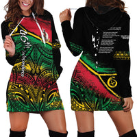 Vanuatu 46th Year Anniversary Hoodie Dress Vintage Grunge Vanuatu Flag Heritage