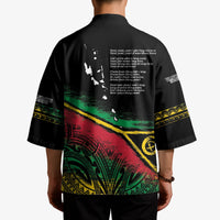Vanuatu 46th Year Anniversary Kimono Vintage Grunge Vanuatu Flag Heritage LT9 - Polynesian Pride