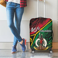 Vanuatu 46th Year Anniversary Luggage Cover Vintage Grunge Vanuatu Flag Heritage LT9 - Polynesian Pride