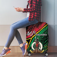 Vanuatu 46th Year Anniversary Luggage Cover Vintage Grunge Vanuatu Flag Heritage LT9 - Polynesian Pride