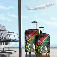 Vanuatu 46th Year Anniversary Luggage Cover Vintage Grunge Vanuatu Flag Heritage LT9 - Polynesian Pride