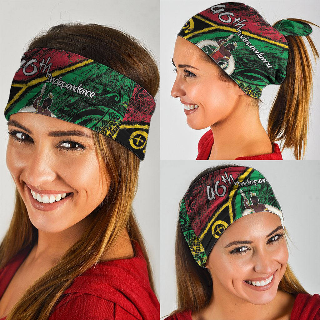 Vanuatu 46th Year Anniversary Neck Gaiter Vintage Grunge Vanuatu Flag Heritage LT9 - Polynesian Pride