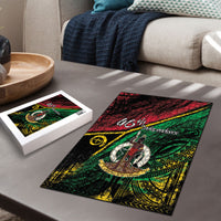 Vanuatu 46th Year Anniversary Puzzle Vintage Grunge Vanuatu Flag Heritage LT9 - Polynesian Pride
