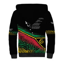 Vanuatu 46th Year Anniversary Sherpa Hoodie Vintage Grunge Vanuatu Flag Heritage LT9 - Polynesian Pride