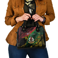 Vanuatu 46th Year Anniversary Shoulder Handbag Vintage Grunge Vanuatu Flag Heritage