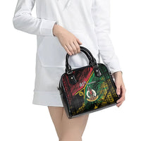Vanuatu 46th Year Anniversary Shoulder Handbag Vintage Grunge Vanuatu Flag Heritage