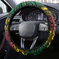 Vanuatu 46th Year Anniversary Steering Wheel Cover Vintage Grunge Vanuatu Flag Heritage
