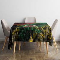 Vanuatu 46th Year Anniversary Tablecloth Vintage Grunge Vanuatu Flag Heritage LT9 - Polynesian Pride