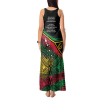 Vanuatu 46th Year Anniversary Tank Maxi Dress Vintage Grunge Vanuatu Flag Heritage LT9 - Polynesian Pride