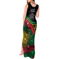 Vanuatu 46th Year Anniversary Tank Maxi Dress Vintage Grunge Vanuatu Flag Heritage LT9 - Polynesian Pride