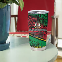 Vanuatu 46th Year Anniversary Tumbler Cup Vintage Grunge Vanuatu Flag Heritage LT9 - Polynesian Pride