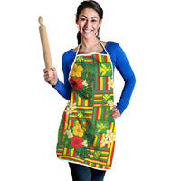 Hawaii Kanaka Maoli Hibiscus Apron Hawaiian Flag Motif