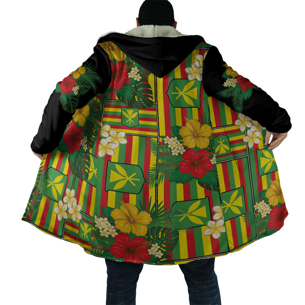 Hawaii Kanaka Maoli Hibiscus Cloak Hawaiian Flag Motif