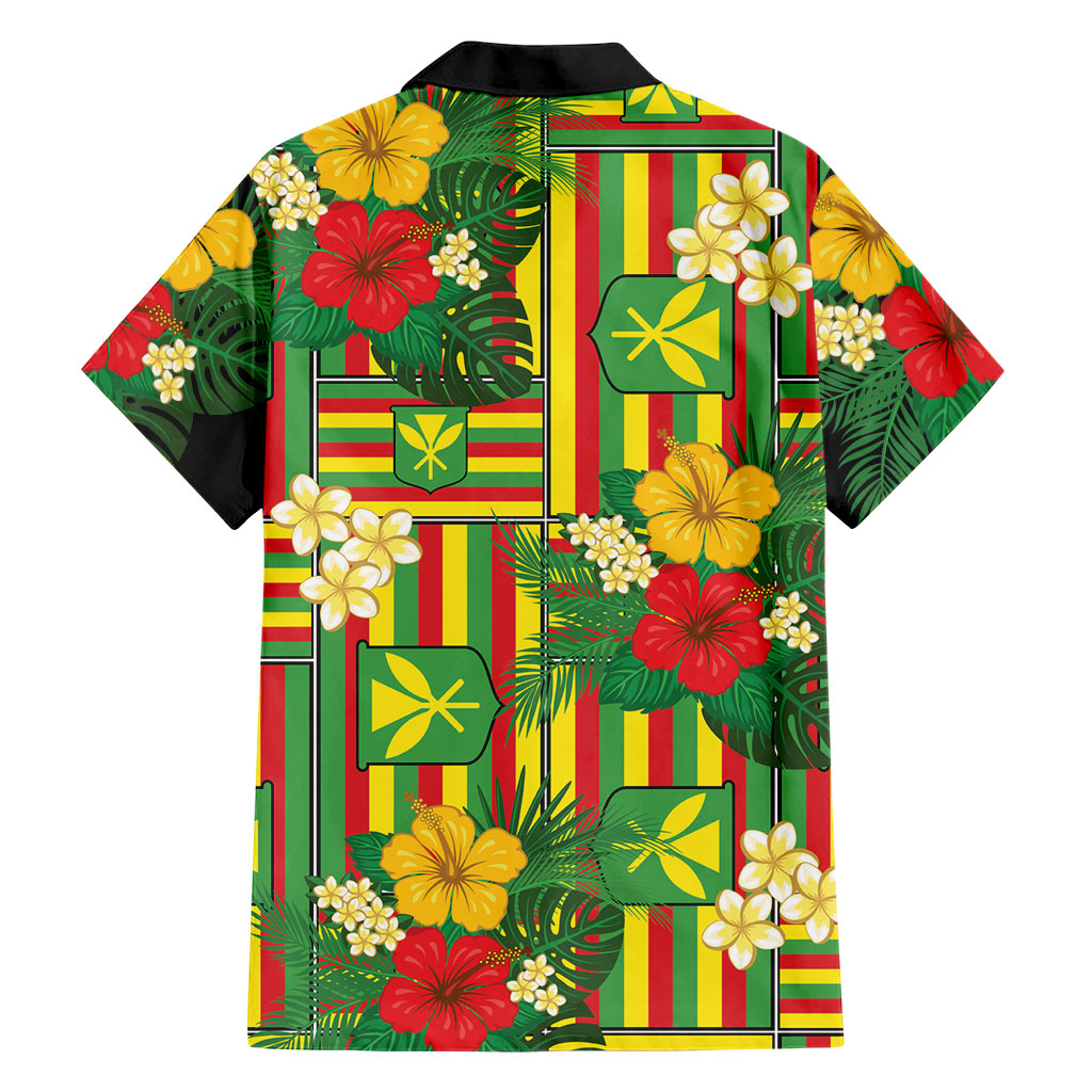 Hawaii Kanaka Maoli Hibiscus Family Matching Summer Maxi Dress and Hawaiian Shirt Hawaiian Flag Motif