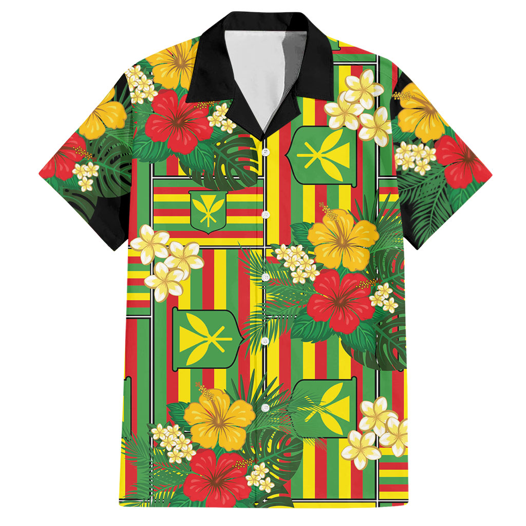 Hawaii Kanaka Maoli Hibiscus Hawaiian Shirt Hawaiian Flag Motif