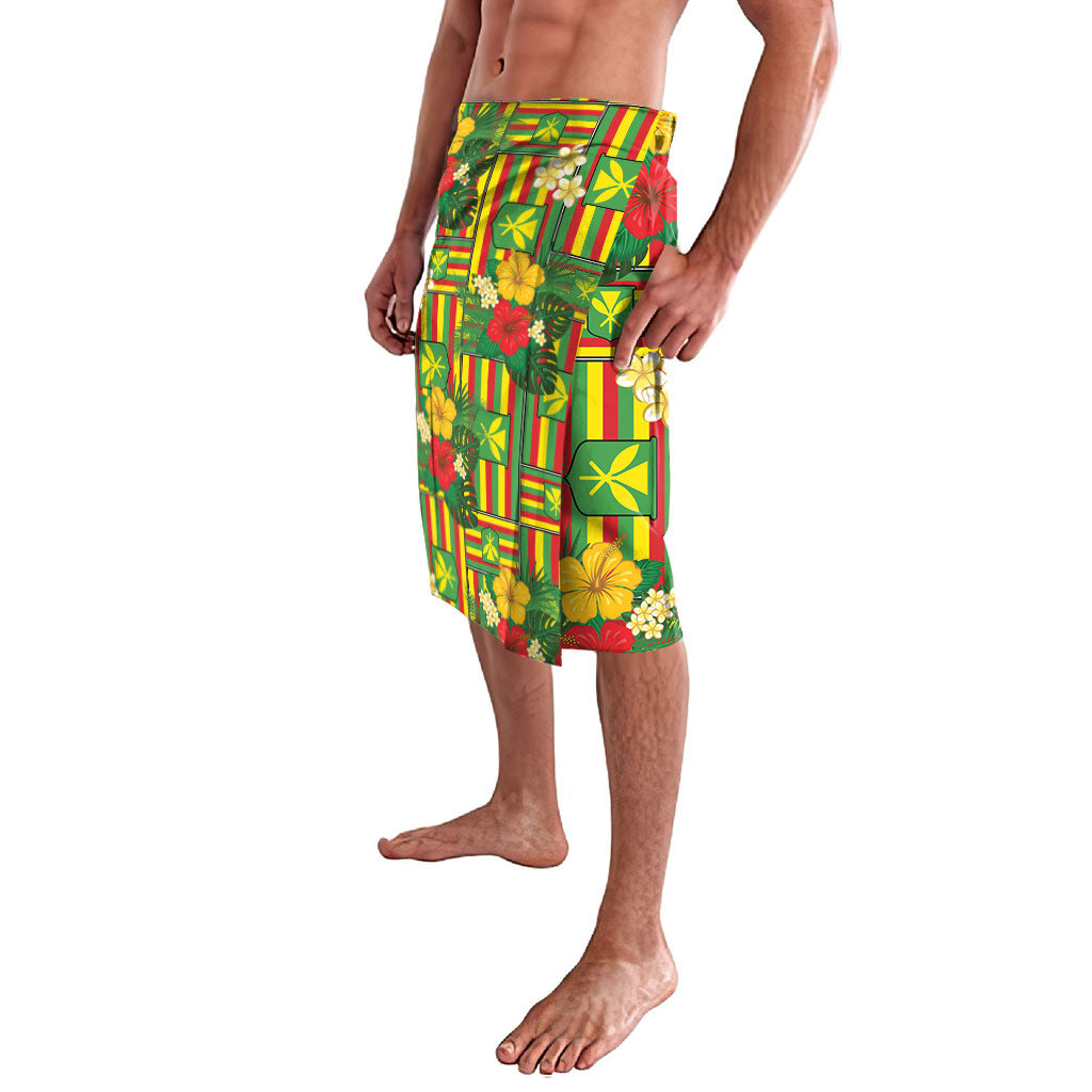 Hawaii Kanaka Maoli Hibiscus Lavalava Hawaiian Flag Motif