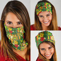 Hawaii Kanaka Maoli Hibiscus Neck Gaiter Hawaiian Flag Motif