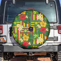 Hawaii Kanaka Maoli Hibiscus Spare Tire Cover Hawaiian Flag Motif