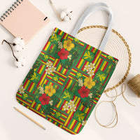 Hawaii Kanaka Maoli Hibiscus Tote Bag Hawaiian Flag Motif