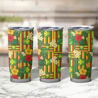 Hawaii Kanaka Maoli Hibiscus Tumbler Cup Hawaiian Flag Motif