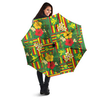 Hawaii Kanaka Maoli Hibiscus Umbrella Hawaiian Flag Motif