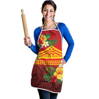 Hawaii Ku Kia'i Mauna Apron Hibiscus Kakau Pattern