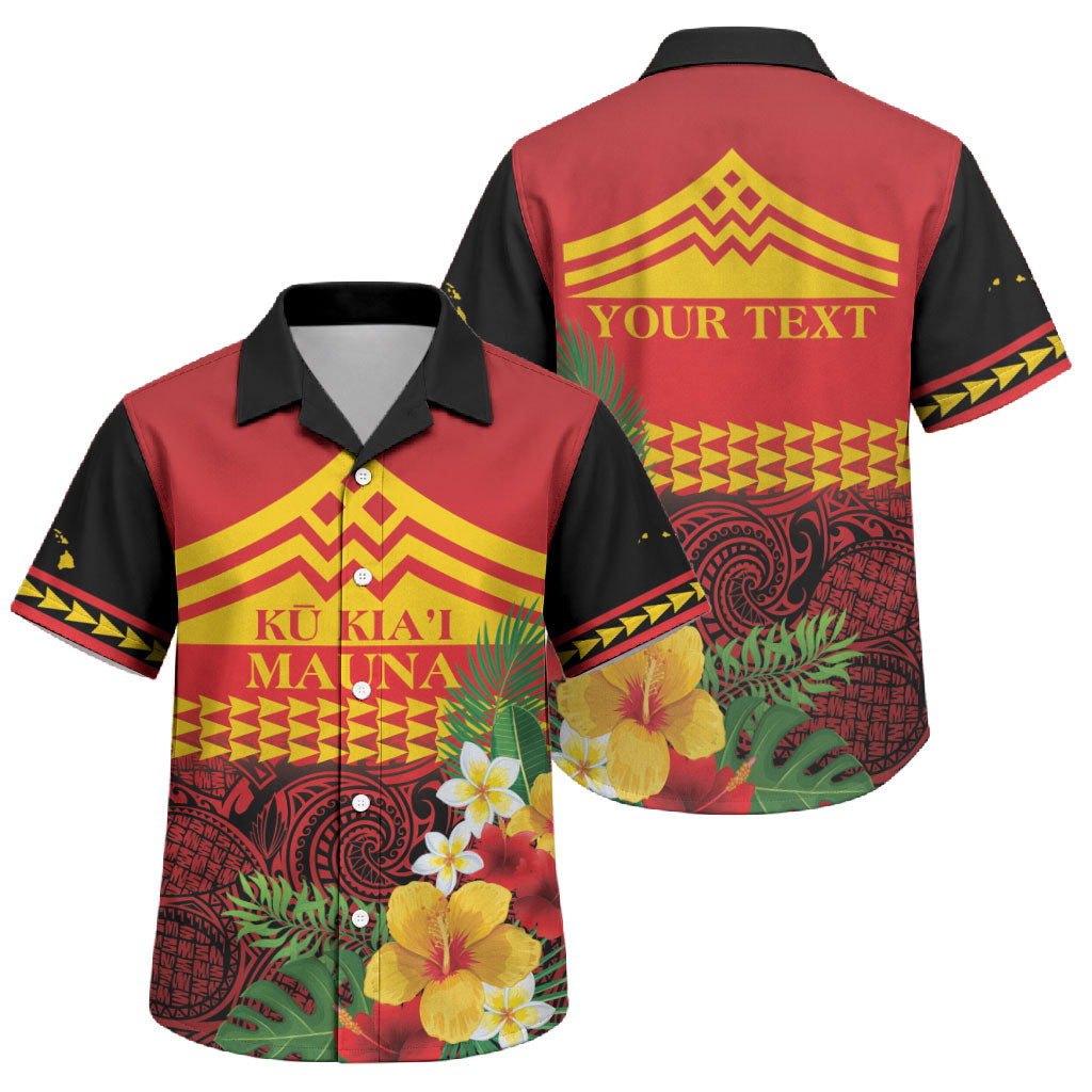 Hawaii Ku Kia'i Mauna Personalized Family Matching Off The Shoulder Long Sleeve Dress and Hawaiian Shirt Hibiscus Kakau Pattern LT9 - Polynesian Pride