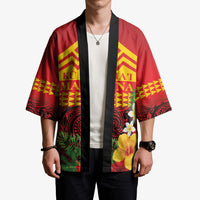 Hawaii Ku Kia'i Mauna Personalized Kimono Hibiscus Kakau Pattern