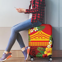Hawaii Ku Kia'i Mauna Luggage Cover Hibiscus Kakau Pattern