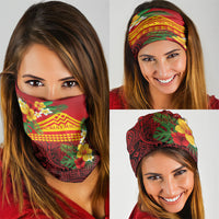 Hawaii Ku Kia'i Mauna Neck Gaiter Hibiscus Kakau Pattern