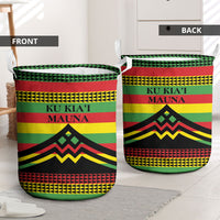 Hawaii Ku Kia'i Mauna Laundry Basket Hawaiian Kanaka Maoli Motif