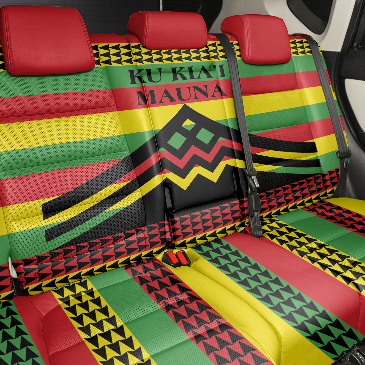 Hawaii Ku Kia'i Mauna Back Car Seat Cover Hawaiian Kanaka Maoli Motif