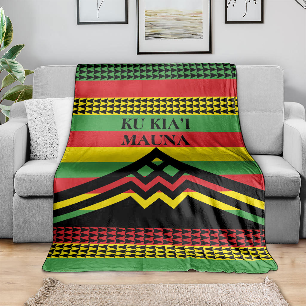 Hawaii Ku Kia'i Mauna Blanket Hawaiian Kanaka Maoli Motif