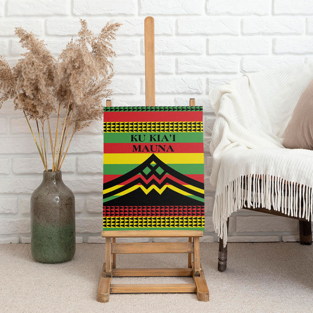 Hawaii Ku Kia'i Mauna Canvas Wall Art Hawaiian Kanaka Maoli Motif