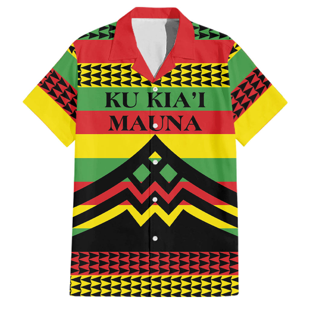 Hawaii Ku Kia'i Mauna Personalized Family Matching Summer Maxi Dress and Hawaiian Shirt Hawaiian Kanaka Maoli Motif