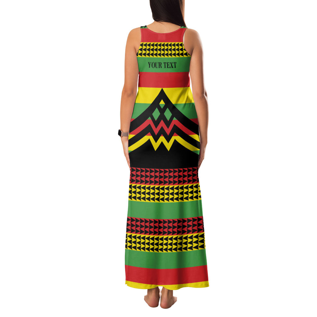 Hawaii Ku Kia'i Mauna Personalized Family Matching Tank Maxi Dress and Hawaiian Shirt Hawaiian Kanaka Maoli Motif