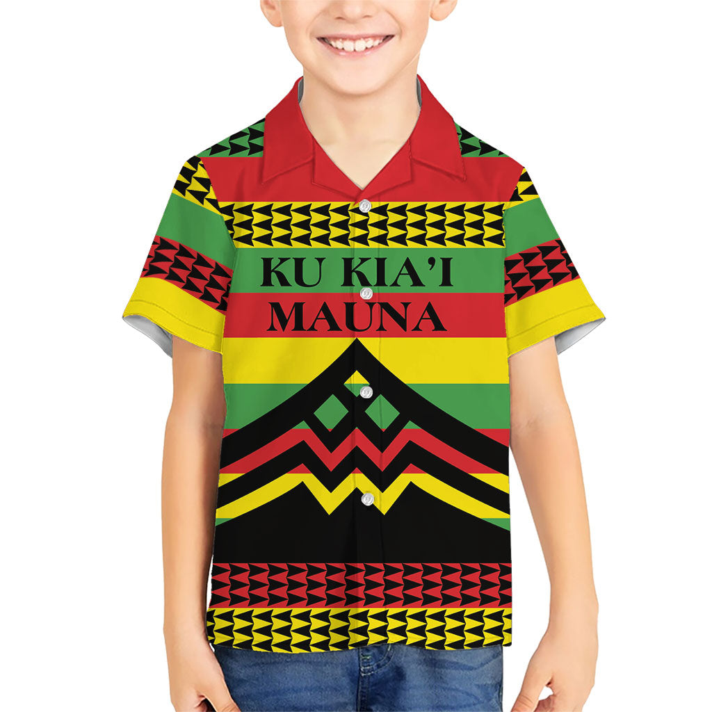 Hawaii Ku Kia'i Mauna Personalized Kid Hawaiian Shirt Hawaiian Kanaka Maoli Motif