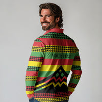 Hawaii Ku Kia'i Mauna Personalized Long Sleeve Polo Shirt Hawaiian Kanaka Maoli Motif