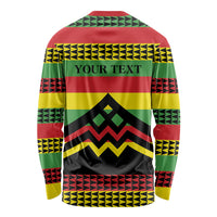 Hawaii Ku Kia'i Mauna Personalized Long Sleeve Shirt Hawaiian Kanaka Maoli Motif