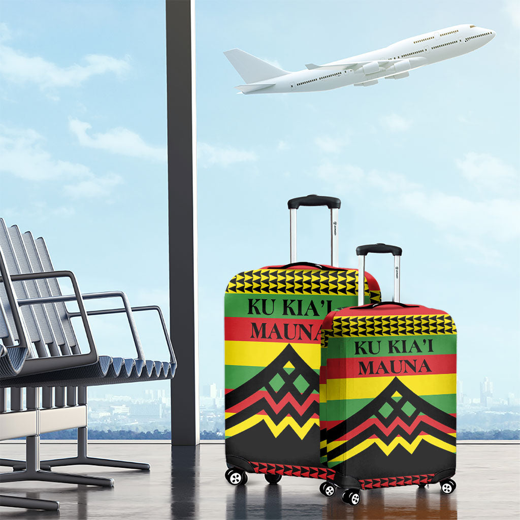 Hawaii Ku Kia'i Mauna Luggage Cover Hawaiian Kanaka Maoli Motif